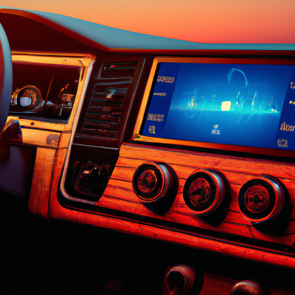 Cockpit interior with minimalist dash and wrap display