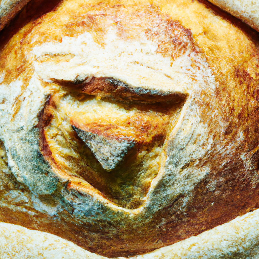 Close-up of a texture-rich savory loaf